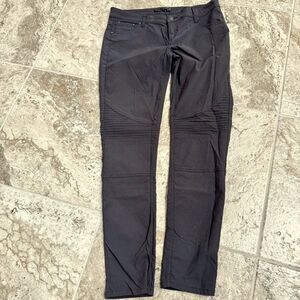 prAna Moto‑Knee Stretch Hiking Pants (14) – Dark Charcoal Gray, 31” Inseam